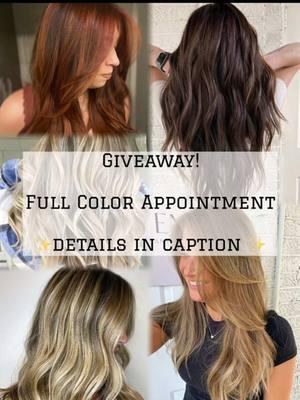 Giveaway Time 🤩 Prize: Full Hair Color Appointment (up to $400 in value, does not include color corrections) Giveaway ends Sunday 1/19/25 at 11:59 PM CST  Winner will be announced on my Instagram stories : 1/23/25 Here's how to enter: 1.    Follow me @megansmithhair here and on Instagram (same username) 2.    Like this post 3.    Tag a friend *  *(each additional comment will count as an entry) 4. Repost this TikTok #nashville #nashvillehair #nashvillegiveaway #nashvillehairstylist #hairstylist #hair  💃🏻💃🏻💃🏻