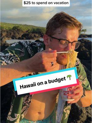 Smart budgeting: Because you can enjoy Hawaii without slurping down Top Ramen... but let’s be real, I’ll still grab a bowl for fun. 😂 #travelhack #cheaptravel #funnytravel #budgettravel #hawaiivacation #hawaiicheck #lowcost #hawaiitok 