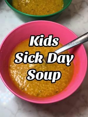 KIDS SICK DAY SOUP ❤️ whatever sickness is going around this year is terrible! Hope you guys are staying well PASTINA SOUP RECIPE Chicken broth / bone broth Carrots Celery Onion Garlic Spices: garlic powder, onion powder, salt, pepper, thyme and Cajun seasoning (just a bit) Boil and blend Add a ladle of pastina Top with Parmesan cheese #pastina #homemadesoup #sickdaysoup #souprecipe #soup #soupseason 