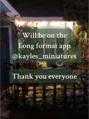 Find me at the link in bio, long format app still as @Kayles_miniatures, working on compiling what I’ve done for the great digital move over. I’m incredibly grateful for what I’ve had here. For the first time I felt like a real artist. Thank you Everyone 💕  - #miniaturetok #crafttok #fyp #miniatures #tinytings #roombox 