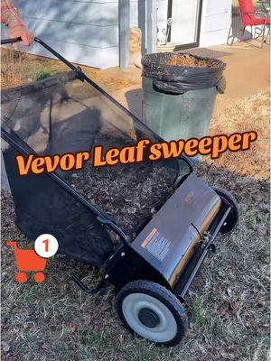 Vevor push Lawn Sweeper 26’ leaf sweeper 🍂🍁 #vevor #vevortools #leafsweeper #lawnsweeper #vevorttshop #tiktokshopholidayhaul @Vevor_US #landscaper #landscapers #yardwork #tiktokshopfinds 