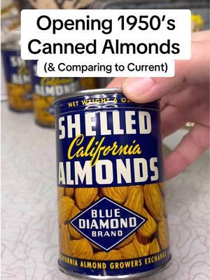 Opening 1950’s @bluediamondalmonds and comparing them to present day Almonds #fallout #fallouttok #mrsfallout 