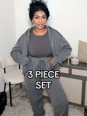 OKAY I loveee this one bestiesss😍❤️🙌🏽 I’m 5’4 130lbs wearing a LARGE! #3pieceset #3piece #outfitset #outfitsets #tiktokshopsets #tiktokshopset #sweatset #sweatsuit #hoodies #zipuphoodie #joggerpants #joggerstyle #comfycute #fypfashion #fashionfyp #fyp #TikTokShop #comfygirl #easyoutfits #ttslevelup #ootds 