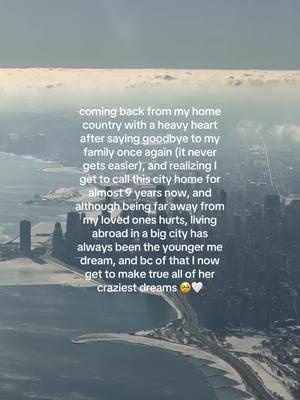 also, since I moved here this song has always hit me different, and I can’t listen to it without crying, it’s indeed bittersweet. 🤍😢 . . . . #homesick #livingabroad #livingabroadlife #familyvideo #homesickness #travelvideos #planeview 