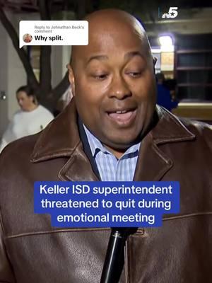 Replying to @Johnathan Beck More fireworks came after the public weighed in. School board member Joni Smith said her fellow board members were gaslighting the public into believing that the calls about the split were being blown out of proportion. Smith said she sat in the same meetings they did and had a different take on the proposal. Smith asked Superintendent Tracy Johnson to break her silence on the issue. Johnson tearfully said she would get in trouble for saying it, but she didn't believe splitting the district was the right move and that it was bad for the students. She added she had prepared her resignation letter and would submit it if necessary. FULL REPORT AND UPDATES FROM NBC 5’S WAYNE CARTER IS IN OUR BIO OR AT NBCDFW.COM #kellerisd #keller #school #northtexas #fortworth #dfw #news #nbcdfw 