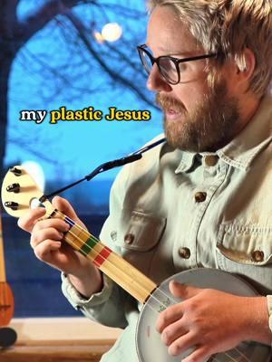 Friendly Banjos = Easy to Play 😊 🪕  Here’s “Plastic Jesus” using single finger chords only #friendlybanjos#plasticjesus#prototype#banjo