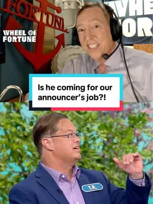 Jim better watch out, he might have some competition! 😉🤣 (this is a joke we love Jim.) #wheeloffortune #announcer #voiceovers