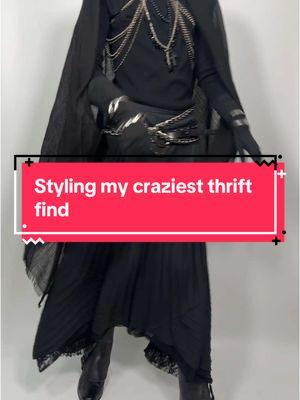 Pt 1 if you missed it  @malloryheart #gothfashion #altfashion #alternativefashion #isseymiyake #darkaesthetic #darkfantasy #knightcore #maximalist #thrifted #thrifting #thriftfinds #gothic 