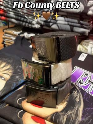 Fb County belts in stock  Come shop at 📍Town East Mall, Mesquite Tx 2nd floor in front of snipes or you can order online at www.firmeestilo.com #chicanoclothing #cholostyle #belts #fbcounty 