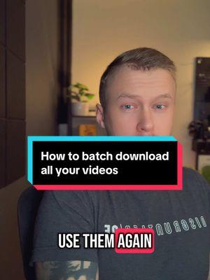 Here’s a quick guide on how to save all of your TikTok videos automatically #savetiktok #tiktokdata #tiktokdownload #saveyourvideos #backup #tiktokban #rednote 