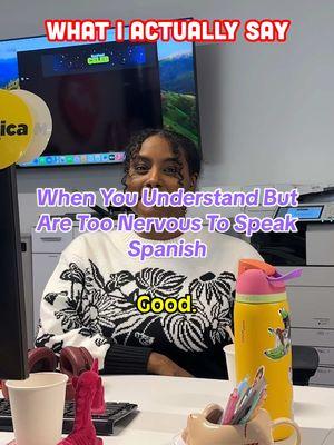 When you understand Spanish but have trouble speaking it, it can be for many reasons. For @Monica the main one is nerves! Do you relate? #spanish #latino #perolike @carolina reynoso 