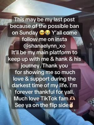 Taking a much needed break this weekend! Going to miss TikTok & this community. I wish all of you the absolute best in life! Much love ❤️#tiktok #tiktokban #tiktokbanned #banningtiktok #comefollowme #followme #goingtomissthis #newera #newchapter #newchapterinlife 