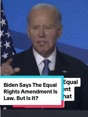 In case you missed Gov class, an amendment becomes law under the Constitution once 3/4s of the states ratify it. Virginia ratified the ERA in 2020, pushing it over the 3/4s requirement. So what's the hold up? Well, they ratified it DECADES after the deadline, so there's been quite the legal controversy about whether it counts or not. Plus, in order for the ERA to be added as the 28th Amendment, the national archivist would need to certify it as part of the Constitution, and Biden has not directed the archivist to do so.  #equalrightsamendment #era #discrimination #biden #fyp #news #politics #political #politicalnews #politicaltiktok 