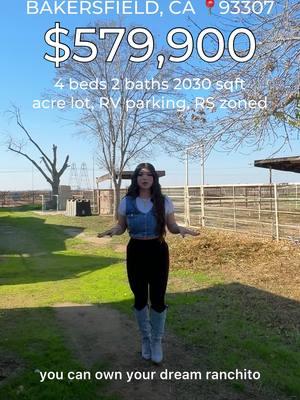 Buy your dream ranchito in Bakersfield, CA for $579,900✨ • 3 bedrooms + an office space 2 bathrooms • 2030 sqft 44865 sqft lot • RS Zoned for animals 🐎🐔 • chicken coops, corrals, sheds, stables, a POOL & more 🚩 Open House 1/19 12PM - 2PM Interested in purchasing this home?  📲 DM me or text “WHIRLAWAY” to 66.549.2368 to start your home journey! 👩🏻‍💼Karina Ayala | Agentcor BBR | caldre: 02084566 #bakersfield #bakersfieldca #bakersfieldcalifornia #movingtobakersfield #bakersfieldrelocation #bakersfieldrealestate #bakersfieldrealtor #bakersfieldhomes #realestate #ranchhome #realestateagent #realtorlife #realtormarketing #kerncounty #ranchproperty #venturarealestate #oxnardcalifornia #horseproperty #lacounty #soldbykarinaa #661 #661home #affordablehousing #californiahomes #centralcalifornia #centralcaliforniarealestate #californiarealestate #californiarealtor listing courtesy of alishaan abbas