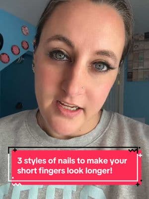 #creatorsearchinsights short fingers? No problem! Try these 3 different styles of nails to make them look longer! (Your favorite style might make them look even shorter!! 😪)  #shortfingers #nailsforshortfingers #nailstyles #pressonnails #pressons #pressonsforshortfingers #pressonhacks #nailspo #nailsforless 