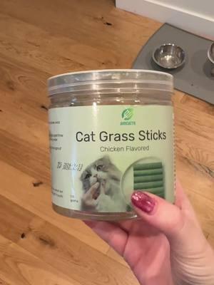 Cat grass sticks - dental cat treat  #catgrass #cattreat #catdental 