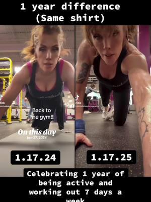 I just celebrated a milestone of one year of working out and being active seven days a week with the Ladder app and Planet Fitness. Here’s a side-by-side of my push-up progression and I happen to be wearing the same shirt wasn’t even planned.  #michellivanelli #HEALEDmichelle ##ladderapp##joinladder##teambodyandbell##planetfitnesshonesdale