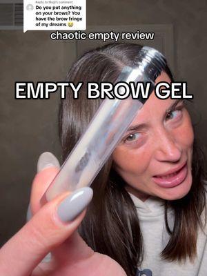 Replying to @Mujji not me realizing I need to place another order while making this video LOL it’s a good one for sure bc when do you EVER finish a brow product??? Lmk. #brows #nuorganic #browgel #cosmicbrow #nowhiteflakes #eyebrows #makeup #products #clear 