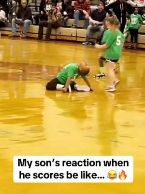 Lil bro was HYPED 🤣💯 (via djflyyfred/IG) #basketball #hype #score #youthsports #youthbasketball #reaction #funny #sports #athlete 