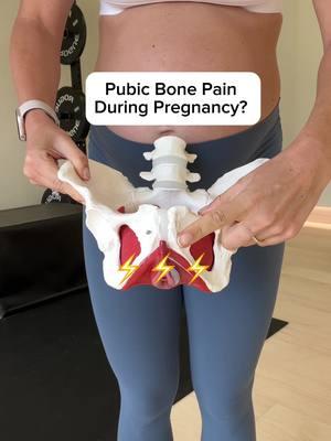 Are you experiencing pubic bone pain during pregnancy? It feels like a sharp or achy pain in your pubic bone? It might be Symphysis Pubis Dysfunction (SPD)! ✨ These exercises can reduce pain and prevent it from worsening. Give them a try and see how they feel for you. The pubic symphysis is a cartilaginous area connecting your pubic bones at the front of your pelvis. During pregnancy, hormonal changes increase joint laxity, and the shifting pelvis to accommodate your growing baby can aggravate this region, causing pain with activities like walking, dressing, climbing stairs, or even moving in bed. But don't worry, you can manage this pain! Strengthening not just the front of your core, but also focusing on rotational strength, can help.  Here are some exercises to try (from easiest to hardest). You try 8-12 reps on each exercise and see how it feels, make sure you do both sides: ✔️ Seated ball squeeze with pelvic draw in ✔️ Seated ball squeeze with rotational arm press ✔️ Supine Opposite Knee presses ✔️ Seated ball squeeze with rotational pull down Empower your pregnancy journey with the right moves! 🤰 Join my App’s 7-Day FREE Trial 📲 If you’re looking for more guidance on your prenatal training and want to remove the guesswork from your workouts, you can follow my Pregnancy Fitness Program available on the Momday App.  - #36weekspregnant #37weekspregnant #healthypregnancy #38weekspregnant #39weekspregnant   #pregnancyfitness #prenatalfitness #pregnancyworkout #pregnantbelly #33weekspregnant 