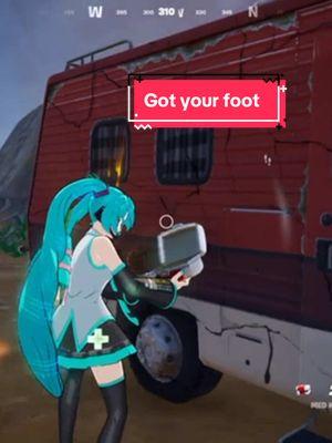 Hatsune Miku in Fortnite!!?? Death by foot lmao 🤣 #fortnite #miku #postparty #gaming #fyp @Fortnite Official @Post Party 