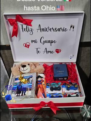 Detalle para aniversario.  desde #Veracruz  #mexico hasta  #Ohio #usa #bluereyregalos #cajaspersonalizada #regalosdehombre #fypage #detallespersonalizados #peluche #dragonball #tumbler #austin #texas 