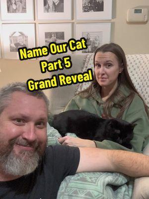 Name our cat, part 5, the grand reveal. #nameourcat #cat #kitty #bobby #spousebanter #namemycat #dangitbobby @Emily Lucas Eaton 