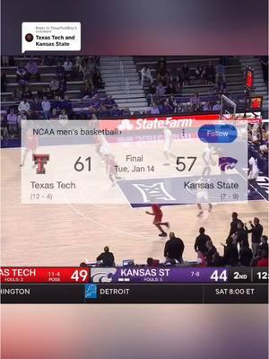 Replying to @TexasTechBoy Texas Tech gets the road win over Kansas State👀 (via:@CBS Sports College Basketball) #texastechbasketball #texastechredraiders #collegebasketball #collegehoops 