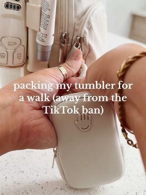 Pack my tumbler for a walk…. for the last time on TikTok?🥺 #tumblerpacking #packingmytumblerforawalk #tiktokban #packmystanley #stanleytumbler #asmr #asmrtiktok 