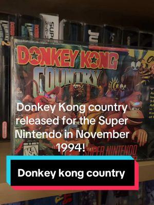 Donkey Kong country released for the Super Nintendo in November 1994!  #retrogames #retrogamecollector #retrogamescollection #retrogamesroom #retrogamesofinstagram #retrogamestation #classicgame #classicgames #classicgamer #classicgameroom #retroconsole #retroconsoles #omarachu #pikapals #donkeykongcountry #donkeykongcountry1 #snes 