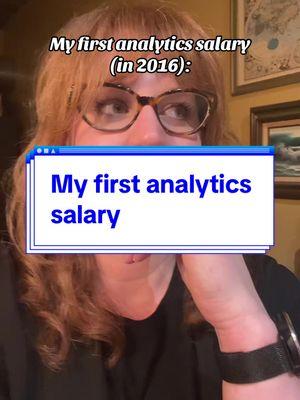 My first analytics salary. I was working in digital marketing for a commercial real estate company and moved into a marketing analytics role on the same team. This was over 8 years ago. Yes I do make more now.  ##analytics##dataanalytics##marketinganalytics##digitalanalytics##salary##salarytransparency##dataanalyst##tech##datajob##datacareer##techsalary##datasalary