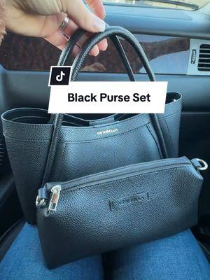 I love that this comes in several colors, is easy to clean and fit my purse necessities! 👜  I’ll pin it above for you! #newbellabags @NEWBELLA #blackpurse #kellytotebag #bagset #newbellapurse #minimalistessentials #womensaccessories 