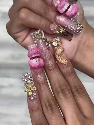 😸🎀  #junknails #lipnails #fyp #nailtok #nailinspo 