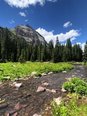 One of my favorite hikes in Colorado. #colorado #hiketok #sanjaunmountains #ouray #ouraycolorado #telluride #bluelakes #lowerbluelake #fyp 