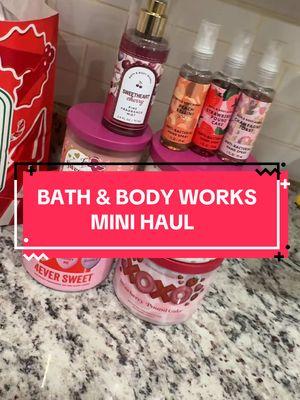 My mini @Bath & Body Works haul! I’m LITERALLY obsessed with the Seeethearts candle. It smells like you shoved your face in a bag of sweetarts. 💕 #fyp #haul #candlehaul #bathandbodyworks 