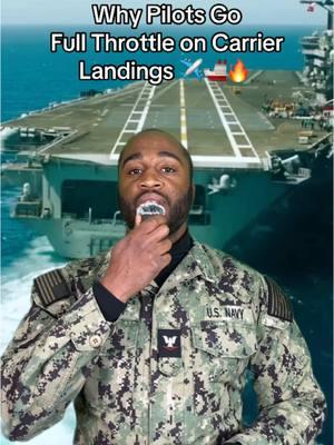 Why Pilots Go Full Throttle on Carrier Landings ✈️🚢🔥 #fighterjet #military #miltok #navy #army #airforce #marines #coastguard #flightdeck #arrestinggear #arrestingwire #tailhook #bolterrecovery #spaceforce #deployment #deploy #flightdeck #veteran #basictraining #bmt #bootcamp #ait #viral #comedyvideo #comedian #humor #foryou #foryoupage #fyp #fypageシ #fypp #fy #fypシ 