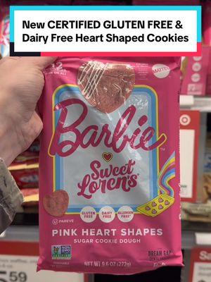 I swear finding @Sweet Loren’s ✨ NEW GLUTEN FREE & DAIRY FREE pink heart cookies at @target healed part of my younger self who felt left out of so many fun foods when I was first diagnosed 11 years ago. 🥹 Besides being Certified Gluten Free & Dairy Free, @sweetlorens pink sugar cookies contains no major allergens and was $5.59 at my Target. It’s also rolling into Whole Foods, Sprouts, Wegmans, Kroger and more.  All you need to do is bake it for 8-10 mins. Mine turned out crispy on the edges, soft in the middle & dangerously addictive. Also very gluten eating bf approved! Will you be trying?? Or what’s the best new gf product you’ve tried lately? @DiGiorno’s & wheat free pizza is another recent fave!  PS — follow along on IG, YouTube, Facebook & more (same username) for even more new gluten free product alerts, taste tests, restaurant & product reviews, celiac humor and more! ❤️  #glutenfreelife #glutenintolerance #celiacdisease #glutenfreeliving #glutenfreedairyfree #celiactiktok #autoimmunedisease #glutenfree #foodallergies #foodallergy #celiac #celiacawareness #glutenfreediet #glutenfreelifestyle #nogluten 