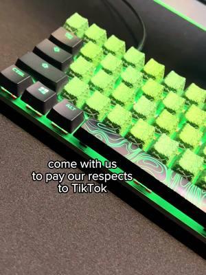 😭😭 come cry with us over on IG @HyperX #tiktokfuneral #byetiktok #grasskeycaps #imnotcryingyouare #tiktokseasonfinale 