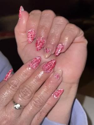 Nails Bling red #blingnails #rednails #nailsart #nailsathome #blingeffect 