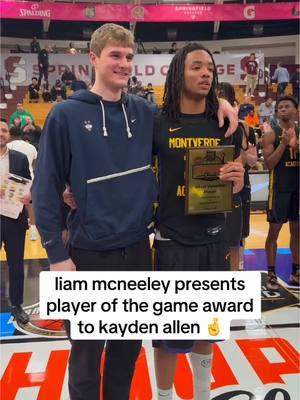 from one mvp to another 🏆 #NBAFutureStartsNow #Basketball #HighschoolHoops #KaydenAllen #LiamMcNeeley 