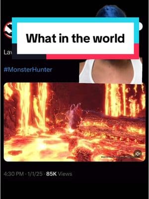 Drinking lava is wild #monster #monsterhunter #monsterhunterworld #game 