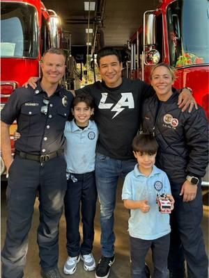 We paid our local fire department a visit today.. Thank you to them & all of the firefighters & 1st responders for the all of their hard work!  #LAStrong  #LACFD  #Station82 