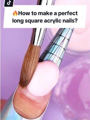 🔥How to make a perfect long square acrylic nails? #saviland product used: 🫶🏻Long Sticky Nail Forms 🫶🏻 SSProAcryl X™️ Smooth Pink Acrylic Powder 💗Follow us for more nail hooks & interesting nails things😆 #acrylicnails #acrylictutorial #nailtutorial #xxlnails #nails #nailart #nailtech #naillove #nailbeginner #fypシ #foryoupage 