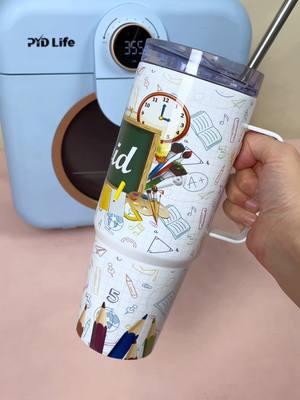 Personalized Back to School Tumbler with 12L Sublimation Oven! #pydlife #backtoschool #backtoschoolshopping  #backtoschooltumbler #sublimationtumblers #tumbler  #personalizedtumblers  #customtumbler #sublimationoven #12lsublimationoven #oven  #sublimationblanks #sublimationprinting #sublimationgifts #giftideas