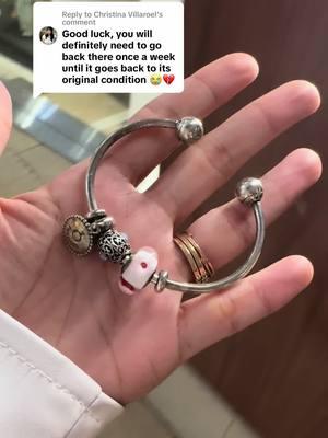 Replying to @Christina Villaroel  the AFTER result. one time cleaning and I waited about 15 minutes. #pandora #pandorabracelet #pandoracharms #pandoracharm 