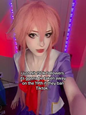 guys im gonna wake up because this is all a dream right? ……right? #yuno #yunogasai #yandere #mirainikki #futuredairy #yunocosplay #yunogasaicosplay #yangire 