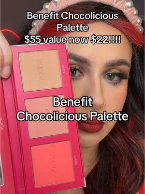 Cherry blush is exclusive to this @Benefit Cosmetics palette and the whole palette is $33 dollars off!! #benefitcosmetics #benefitpalette #chocoliciouspalette #affordablemakeupproducts #holidaymakeupdeals #hoolabronzer #willablush #cherryblush #TTSBeautyBesties #tiktokshopcreatorpicks #makeuprecomendation #tiktokshopmakeup 