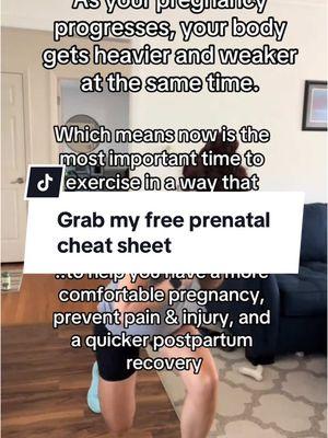 In pregnancy we want to be strategic with the way we exercise to support the body in all the changes it goes through.  Grab my free prenatal cheat sheet and make sure to follow along on all other platforms! 💕 #pregnancysafeworkouts #pregnancyexercise #pregnancyworkout #pregnancyjourney #pregnancyfitness #fitpregnancy #vibrantmamawellness 