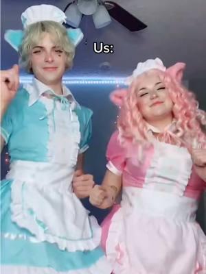 One last time for the good ole TikTok days 😭🥹🩷🩵 #femboyfriday #maidboy #maiddress #kawaii #cosplaycouple #kawaiigirl 