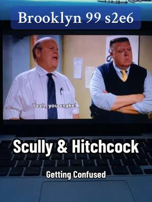 Always good for a comedic moment #brooklyn99 #scully #hitchcock #amysantiago #captainholt #rosadiaz #jakeperalta #terryjeffords #charlesboyle #ginalinetti 